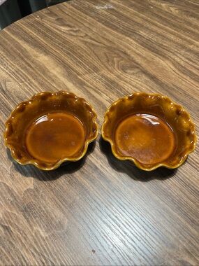 Emile Henry Fluted Pie Dish In Caramel Shade Set Of 2